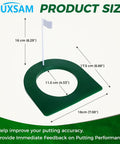 Dope Golf Practice Putting Cup Mat With Hole And Flag for indoor outdoor use; 18cm plastic regulation cup with 11cm hole.
