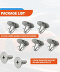 Top Shelf 8 Piece Lower Engine Cover Pin Screw Kit Silver Coated durable bolts; includes 6 engine cover pin screws and 2 splash shield bolts.