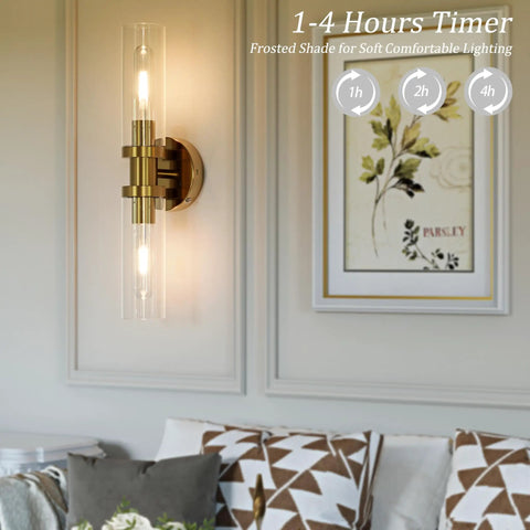 Battery Powered Wall Sconce Set Of 2 With 10000mAh Rechargeable Batteries Remote Control Cordless Timer Dimmable Glass Lamps