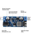 Dual USB 5V 5A Buck Converter Module From 9-36V Input To 5V USB Output 30W Max Step Down DC-DC Regulator Board with USB and terminal ports.