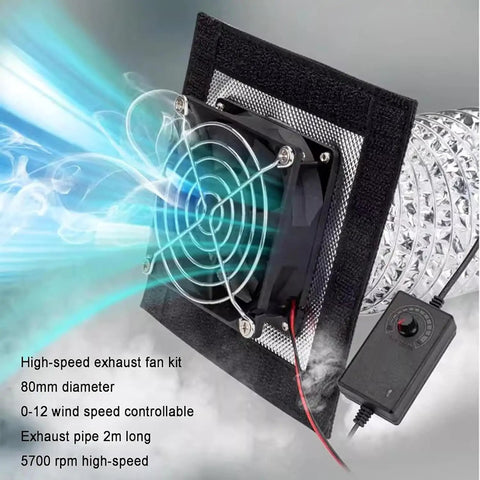 Slick Heavy Duty 3D Printer Enclosure With Badass Airflow Vent System featuring high-speed exhaust fan kit with controllable speed.