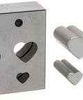 Disc Cutter With Four Heart Punches Set For Crafting And Metalwork, 11-24 mm Hearts, Cuts Soft Metals Up To 20 Gauge, Four Piece Punch Kit