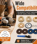 14 Piece Wood Carving Disc Set For Angle Grinder Pro Grade Heavy Duty Complete Woodworking Kit With 4 Upgraded Wheels display