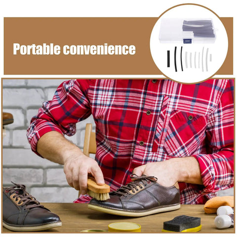 Fix Tired Laces Fast With This 78 Pc Shoelace Repair Kit Featuring Heat Shrink Caps And End Tips For Casual Sneakers Or Dress Shoes To Shorten Ends And Rejuvenate Your Kicks Anytime, portable repair kit in case