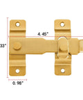Gold Stainless Steel Barn Door Latch For Gate Bi Fold Sliding Door Lock Antique Cabinet And Closet Latches Heavy Duty Flip Lock