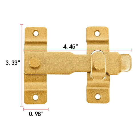 Gold Stainless Steel Barn Door Latch For Gate Bi Fold Sliding Door Lock Antique Cabinet And Closet Latches Heavy Duty Flip Lock