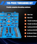 Pro Grade All In One Metric Tap And Die Set Kit With Storage Case M2 To M18 Thread Repair with taps, dies, wrenches in case