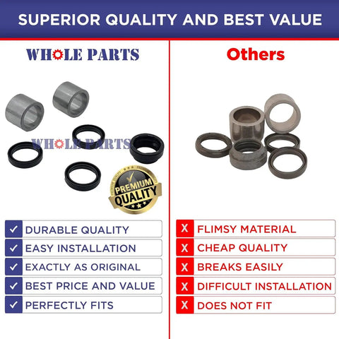 Heavy Duty Upgraded Washer Center Post Bearing And Seal Kit Knocks Out Squeaky Drums And Gets Your Front Load Washer Rolling Smooth included in a comparison image.