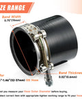 4-pack 1 in T-bolt hose clamps, 304 stainless steel turbo intake clamp, fits 1.26-1.46 in hoses.
