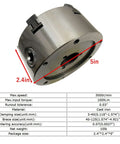 Six-jaw lathe chuck, 125mm, self-centering, cast iron, angled side view for CNC machines