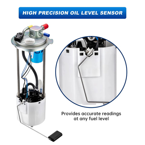 High precision oil level sensor in Fuel Pump Assembly With Sending Unit For Chevy Silverado 1500 And GMC Sierra 1500 2010 2013 V8 4.8L 5.3L 6.2L Replaces E4005M 19257093 OE Standard In Tank Pump Kit With Long Lasting Fuel Delivery For Your Truck.