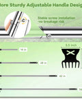 56 inch yard workhorse adjustable handle for 2 In 1 Garden Hoe And Cultivator Weeding Rake with long sturdy design and markings.