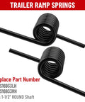 Get Your Tailgate Gear Sorted With These Badass Trailer Ramp Coil Springs Compatible With 1.5 Inch Shafts Replacing RS16933LH RS16933RH, black metal springs.