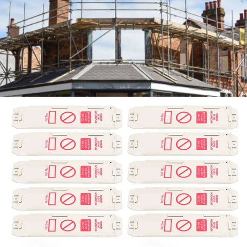 Heavy Duty Plastic Scaffold Tag Holder 10 Pack Rock Solid Safety Inspection Clip Kickass Construction Site Asset Identifier Built Like A Tank For Rough Job Sites