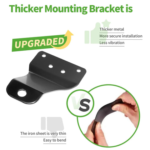 Thicker mounting bracket for Universal Adjustable Golf Cart Rear View Mirror With Panoramic 270 Degree Rotation for durability
