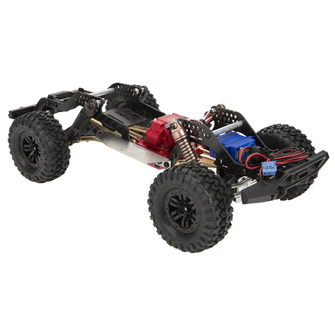Lightweight Carbon Fiber LCG Chassis For TRX4M 1/18 RC Crawler Defender And Bronco Beefed Up Upgrade with visible incline.
