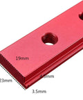 Shop Favorite Heavy Duty Aluminum Miter Bar Slider For T Slot Table Saw Track Setup Rod with threaded holes and red finish