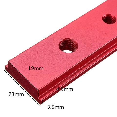 Shop Favorite Heavy Duty Aluminum Miter Bar Slider For T Slot Table Saw Track Setup Rod with threaded holes and red finish