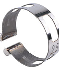 Heavy Duty Stainless Steel Welding Tacking Band Clamp Fits 2.5 Inch Pipes showing a close-up of the clamp's silver metal design.