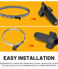 Slick Pool Filter Pump Clamping Band Knob Fits Pentair SMBW 2000 4000 Series Replace 076033 shows easy installation process.