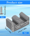 Dimensions of Four Piece Silicone Shower Door Stopper Set With Framed Sliding Bumpers For Anti Collision Protection