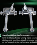 Heavy Duty Go Kart Steering Spindle Bracket Set With Four And A Half Inch Axle And Five Eighth Inch Shaft For Predator 212Cc 196Cc 301Cc 420Cc Six Point Five Hp Thirteen Hp Fifteen Hp Yerf-Dog Manco Azusa Go Kart Parts Built Tough Pro Grade Durable