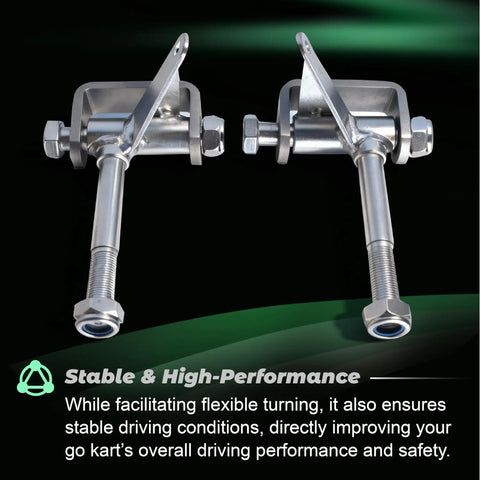 Heavy Duty Go Kart Steering Spindle Bracket Set With Four And A Half Inch Axle And Five Eighth Inch Shaft For Predator 212Cc 196Cc 301Cc 420Cc Six Point Five Hp Thirteen Hp Fifteen Hp Yerf-Dog Manco Azusa Go Kart Parts Built Tough Pro Grade Durable