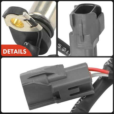 Engine Crankshaft Position Sensor for Toyota and Lexus Drop-In OE-Grade Replacement, close-up of 2-pin connector