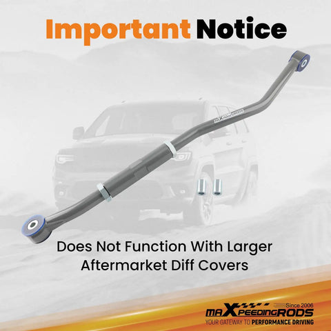 Adjustable Front Track Bar For Ram 2500 3500 2003-2013 Fit 2-6 Inch Lift, eye-to-eye steering rod shown with bushings