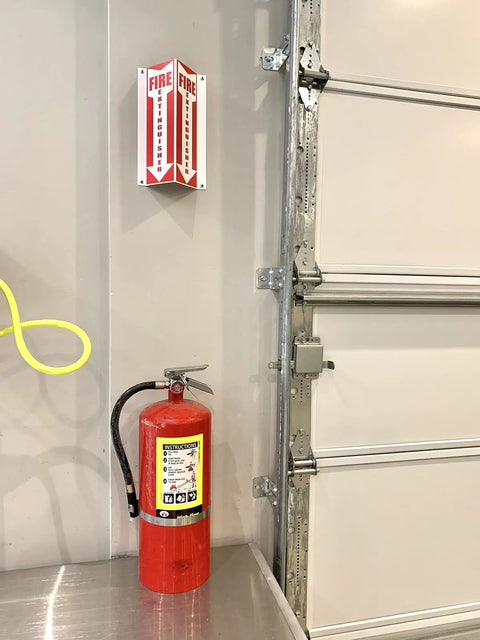3D Fire Extinguisher Sign With 12 By 4 By 4 Inch Projection, Wall Mount, Pre Drilled For Easy Install, PVC Safety Sign For Office And Warehouse, OSHA Compliant High Visibility Fire Safety Sign