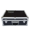 Carrying case for Pro Grade Pre Insulated Duct Panel Cutter Kit With Five Cutter Heads Featuring Straight, 45 Left, 45 Right, Side, and V cuts.