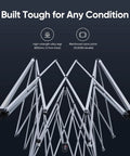 10x10 Pop Up Screened Canopy Tent With Mosquito Netting frame structure, high-strength alloy legs and reinforced nylon joints.