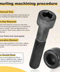 Boss Level 25PC Hex Socket Head Cap Screw Kit With M8 Size 30 35 40 45 50mm Black Steel Fasteners Perfect For Sick DIY Furniture Repair Plumbing Woodworking And Industrial Uses Where You Need Heavy Duty Bolts To Keep Things Down Secure Now. Black hex socket cap screw with knurled head