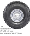 Beefy 1 Inch By 32 Inch Live Axle Kit With 145/70-6 Wheels And Rims, Chain Sprocket, Brake Master Cylinder For Go Karts, ATVs, Quads
