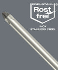 Stainless Slotted Screwdriver With Lasertip Ends, 7 Inch Blade, 5/16 Inch Shaft, Rustproof stainless steel material close-up
