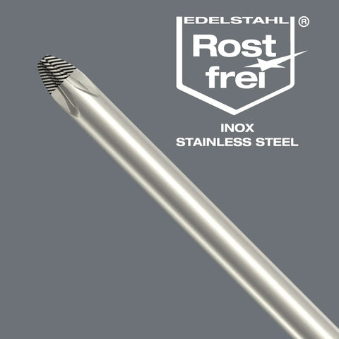 Stainless Slotted Screwdriver With Lasertip Ends, 7 Inch Blade, 5/16 Inch Shaft, Rustproof stainless steel material close-up