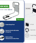 Go-To Senior Bed Rail System With Non Slip Ergonomic Handle And Storage Pocket ASTM F3186-17 Certified, new model.