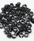 DIY Friendly 50 Pack Black Snap-In Bushing Grommets for Wiring and Tubing, Three Eighths Inch Mounting Diameter Nylon Knockout Cable Hole Protectors