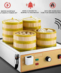 Dim Sum Steamer With 2 4 6 Hole Stainless Steel U Tube Heating Independent Water Supply And Temperature Control For Breakfast Shops