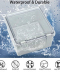 Built Tough IP67 Waterproof ABS Junction Box With Hinged Clear Cover in outdoor water splash setting