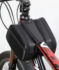 Waterproof Bike Frame Bag For On The Go Riders Front Beam Saddle Storage Pouch For Tools Phone Wallet And Essentials mounted on bicycle