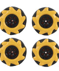 Omni Directional Wheel Set For Your Smart Robot Car with Rubber Coated 48mm Mecanum Wheels Two Pairs Totally DIY Friendly