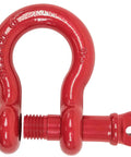 Beefy Seven-Eighth Inch Anchor Shackle Forged Carbon Steel With Alloy Screw Pin, 6.5 Ton Working Load Limit, Heavy Duty D Ring Shackle For Towing Rigging And Vehicle Recovery, Rust Resistant, 4 Pack red forged carbon steel shackle with screw pin
