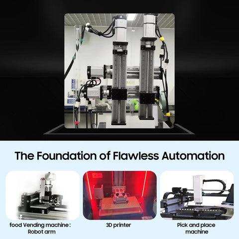 80mm Screw Slide Table With Dual Rails For CNC Motion, Slick Ball Screw Linear Module, Rock Solid 30kg Load Capacity, Long Stroke Up To 1000mm, 20mm Lead, NEMA Stepper Ready, Precise Cross Rail Motion For Milling And Laser Work mounted on CNC machine