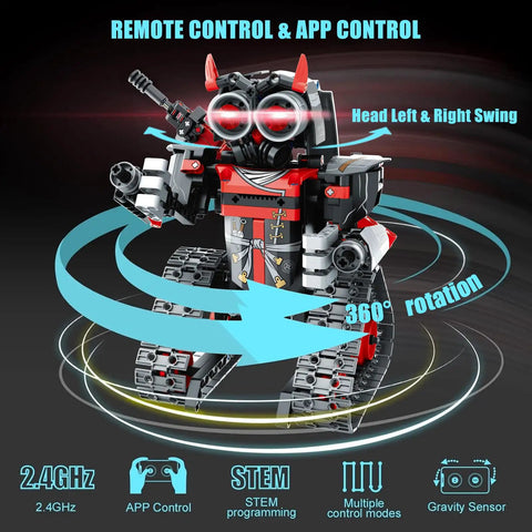 3 In 1 Remote Control Building Kit For Kids 6-12 With App Control Build A RC Tracked Car Robot Or Racing Tank 419 PCS STEM Educational Toy Set