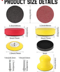 Product size details of Dope Drill Sanding Attachment Kit With 3 Inch Hook And Loop Discs, 80 To 5000 Grit, Wet Dry Sandpaper, Foam Pad