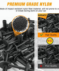 82Pcs Plastic Rivet Gun Set With Fastener Remover Pop Rivets Assortment display showing premium nylon quality comparison with others