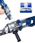 Hot Shot Electric Hydraulic Rebar Cutter 110V Heavy Duty Steel Bar Cutter Up To 22mm Portable Power Tool in hand, showcasing durable blade.