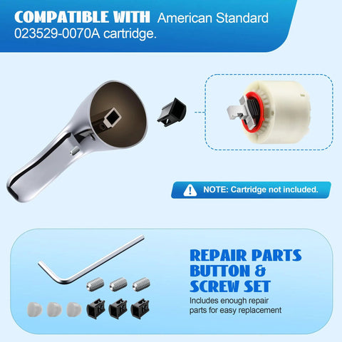 Lever Handle Kit And Screw Kit For Single Handle Pressure Balance Tub And Shower Faucets Polished Chrome Finish Compatible