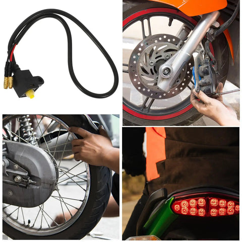 Two Pack Motorcycle Brake Light Switch With Micro Button Power Cutoff Rock Solid Copper And Plastic Build Easy Install